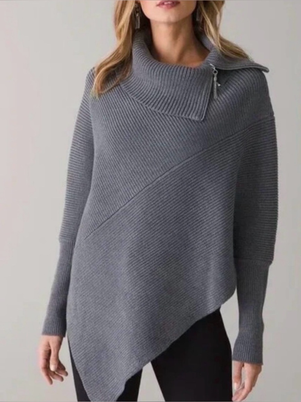 WHBM knit sleeved poncho M/L